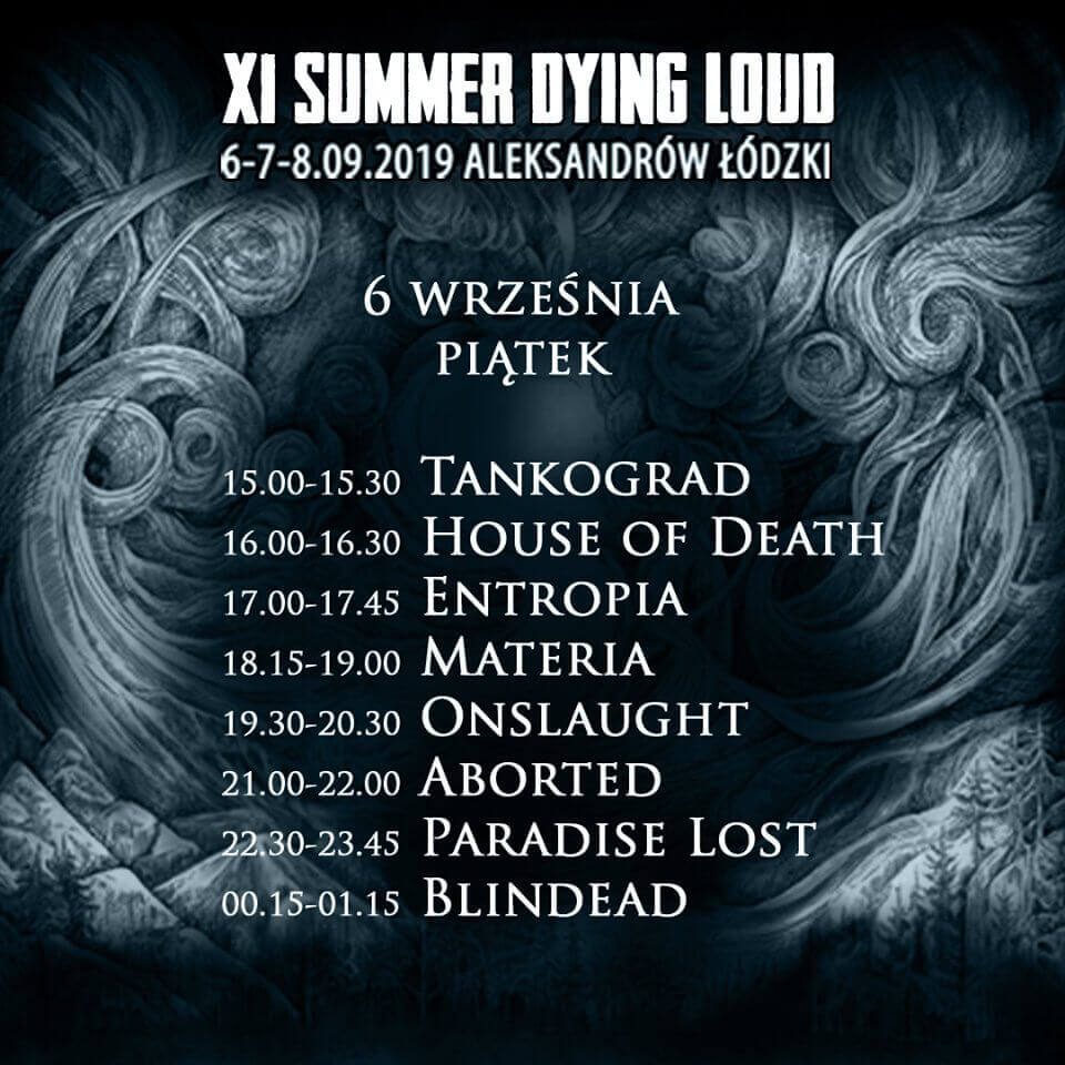 Summer Dying Loud 2019 rozpiska dzień 1