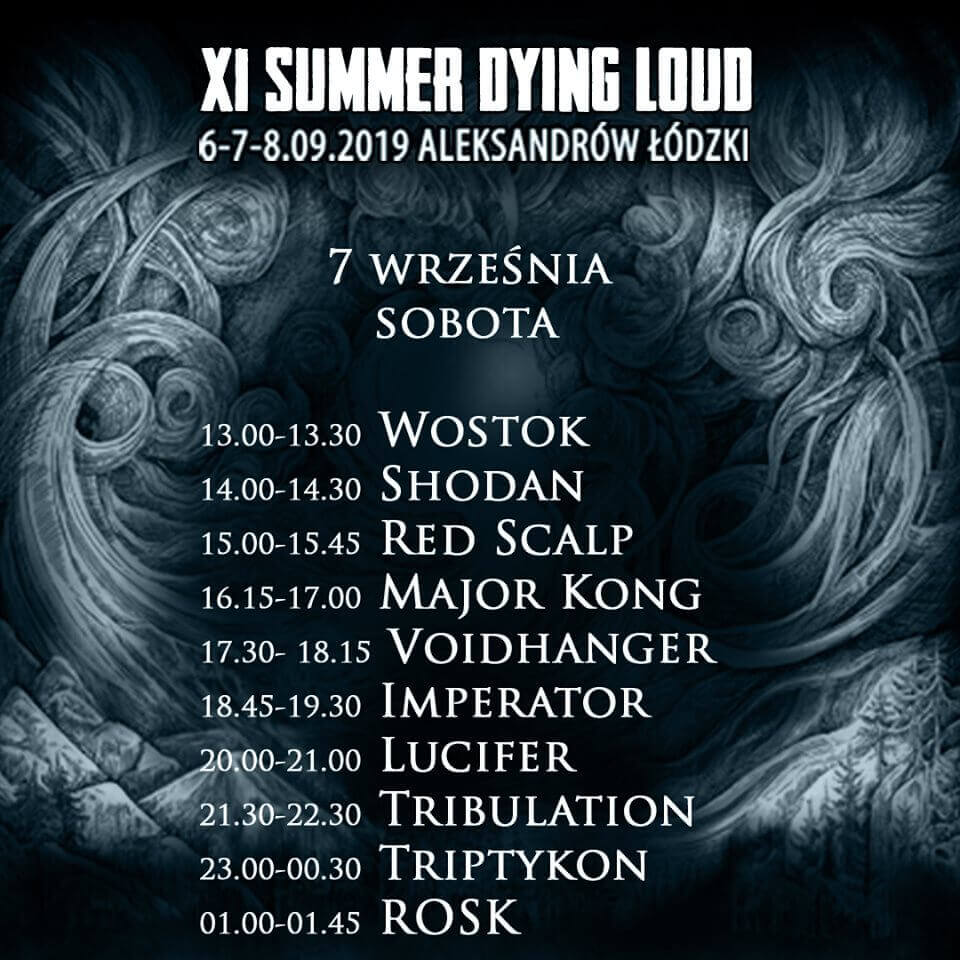 Summer Dying Loud 2019 rozpiska dzień 2