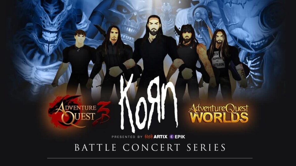 Korn zagra koncert w grze komputerowej AdventureQuest 3D