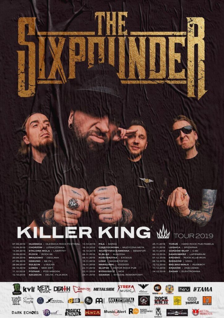 „Killer King Tour” niedługo dotrze do Poznania, Szczecina i Piły 2 The Sixpounder Tour 2019 plakat
