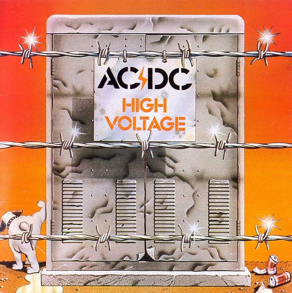 I stał się hard rock! – 45 rocznica wydania płyty "High Voltage" AC/DC 2 Okładka płyty High Voltage zespołu AC DC