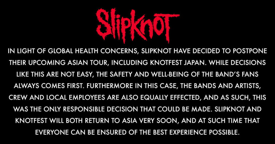 Slipknot koronawirus