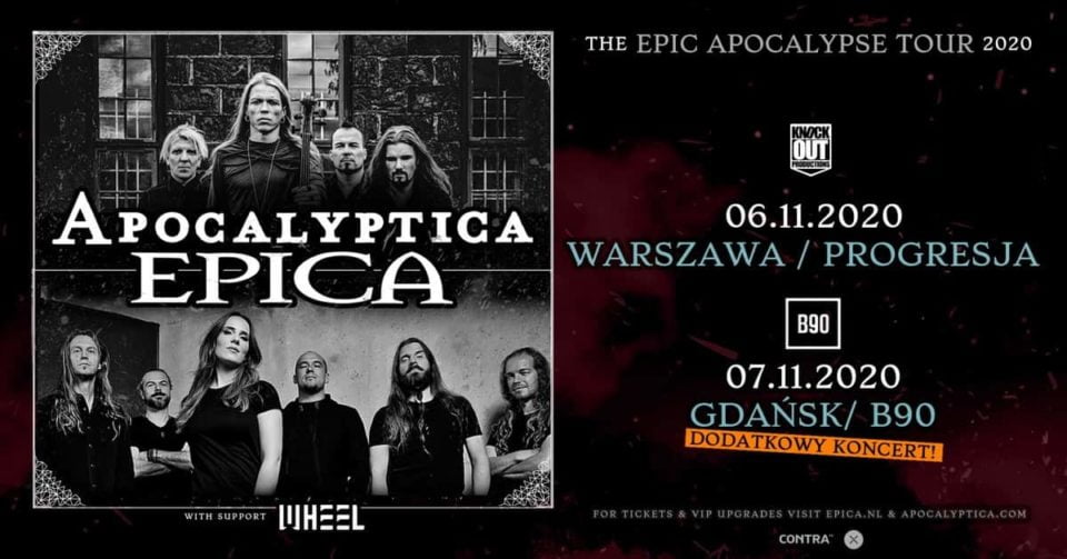 Apocalyptica i Epica koncerty w 2020