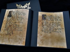 Wewnętrzna część wkładki De Mysteriis Dom Sathanas