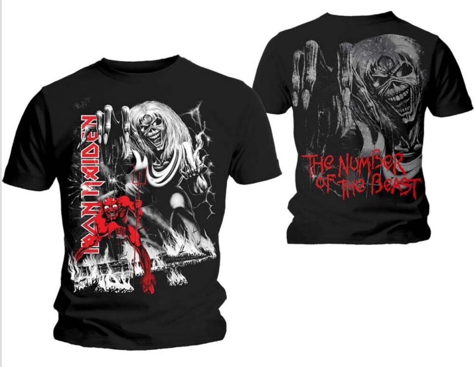 Dwustronna koszulka Iron Maiden The Number of the Beast