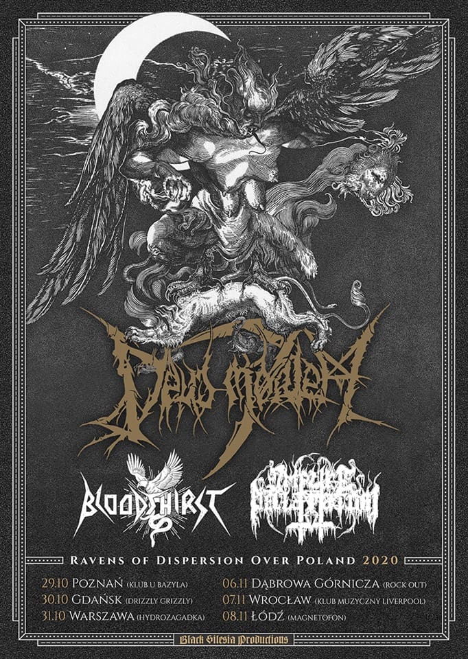 Deus Mortem, Bloodthirst oraz Impure Declaration jesienią 2020 wyruszą w trasę 2 Plakat promujący trasę Deus Mortem w Polsce