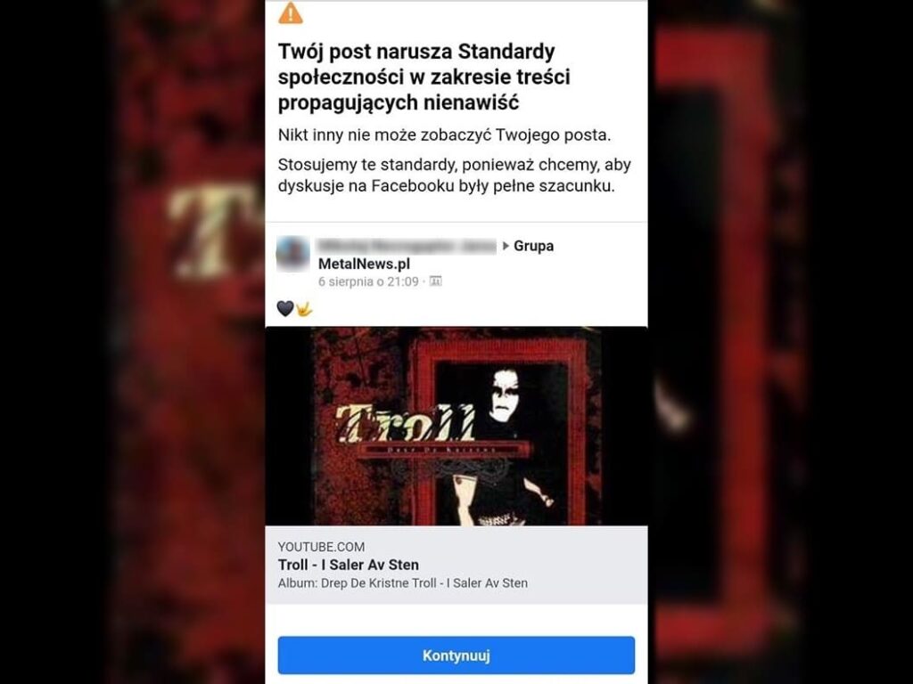 Nie tylko Burzum. Facebook idzie na wojnę z black metalem? 4 fb ban black metal screen 3