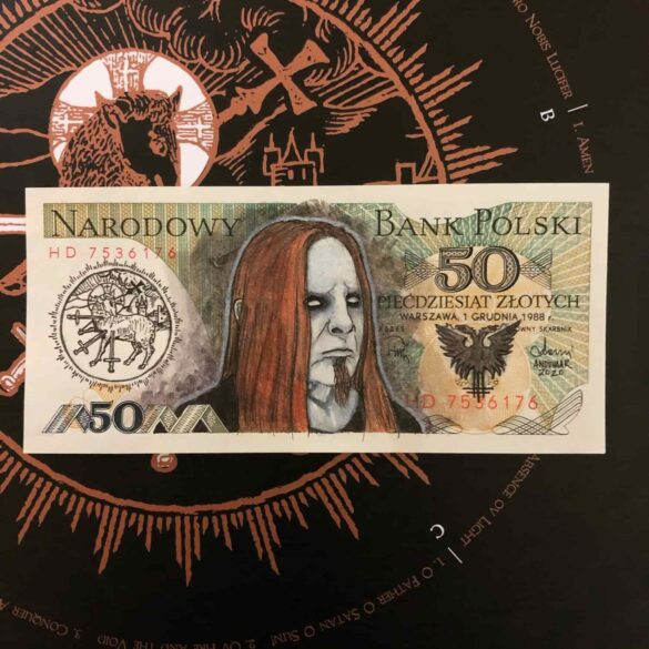 Seth z Behemoth na banknocie