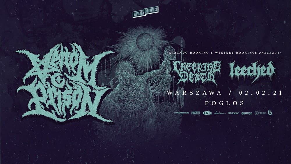 Venom Prison w Warszawie 2 lutego 2021 roku 2 Plakat promujący koncert Venom Prison w Warszawie
