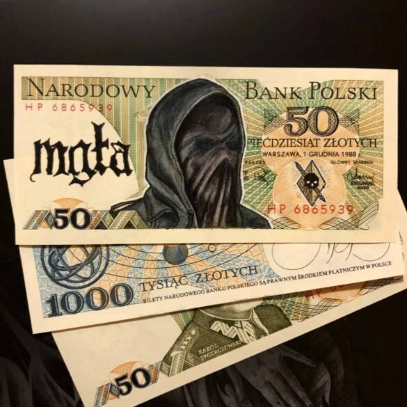 Mgła na polskim banknocie