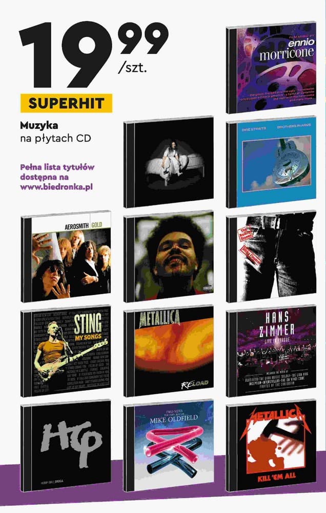 Metallica po raz kolejny w Biedronce – płyty po 19,99! 2 Płyty zespołu metallica w Biedronce