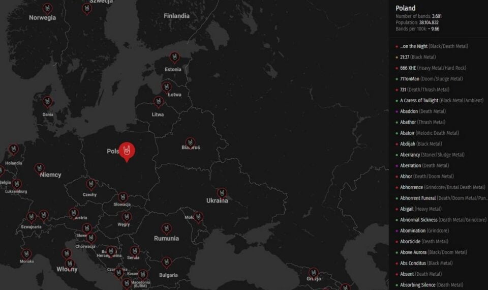 Metalowa mapa świata