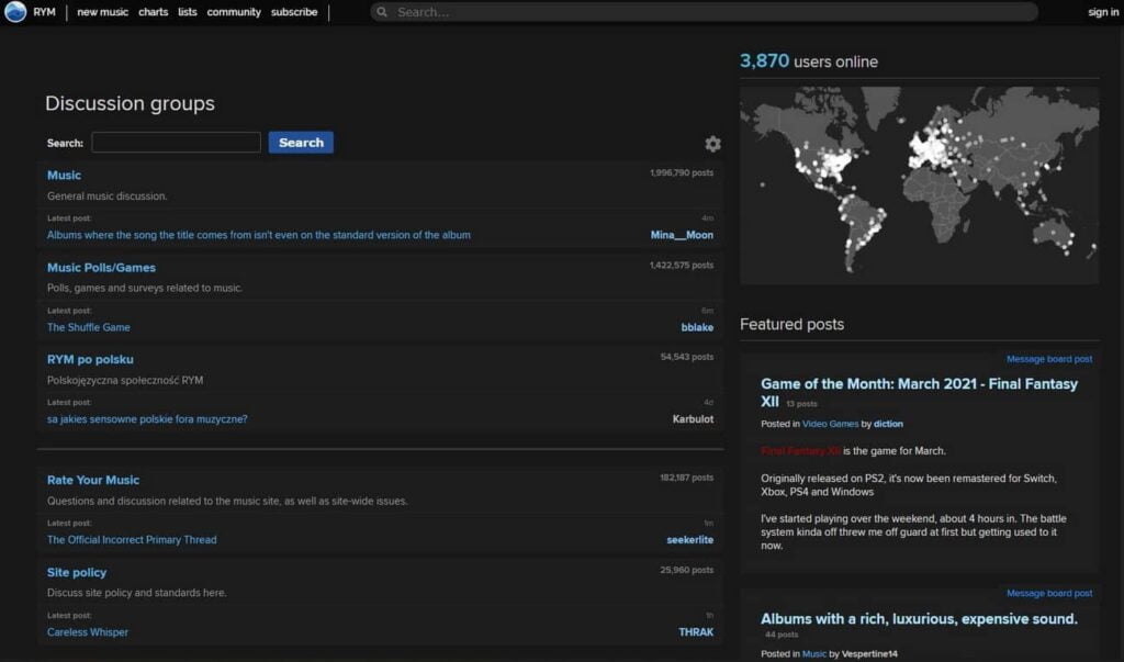 Rate Your Music – portal społecznościowy gdzie oceniamy muzykę 4 Forum dyskusyjne na Rate Your Music