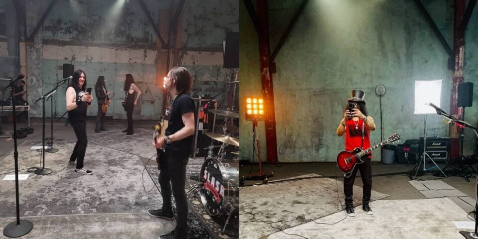 Slash i Myles Kennedy na planie filmowym