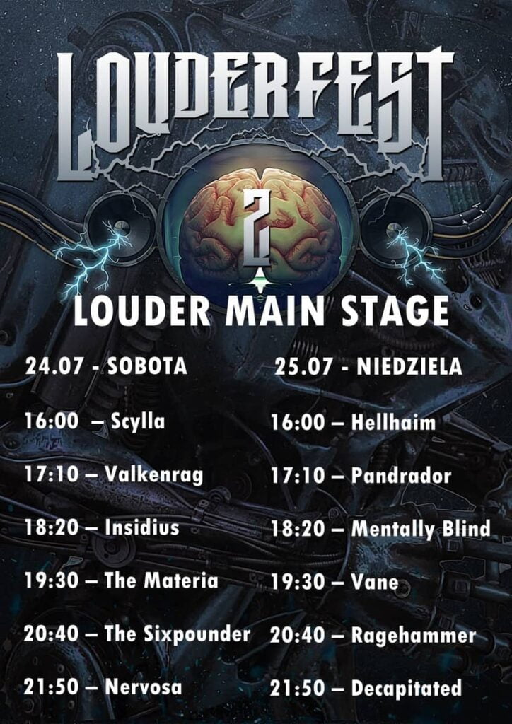 Program Louder Fest 2. Rozpiska godzinowa na poszczególne dni 2 Rozpiska godzinowa Louder Fest 2
