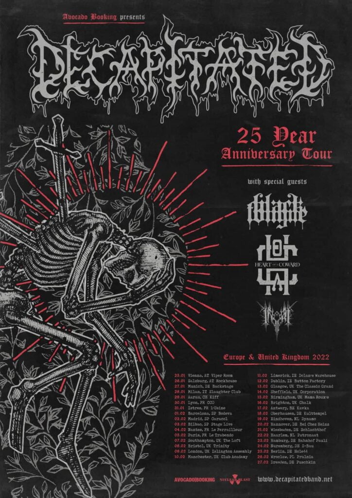 Plakat promujący trasę Decapitated