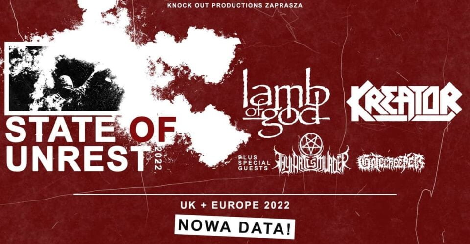 Lamb Of God i Kreator w Warszawie w 2022