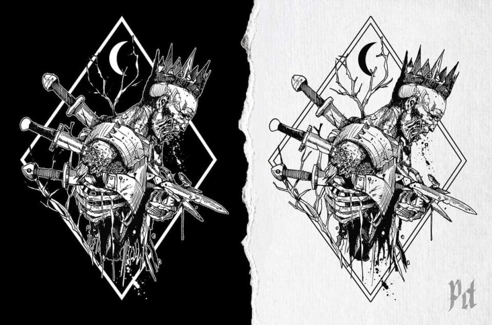 Zamów charytatywny merch Knock Out Productions z oryginalnym wzorem Pachu Design 1 Wzór Pachu Design dla Knock Out Productions