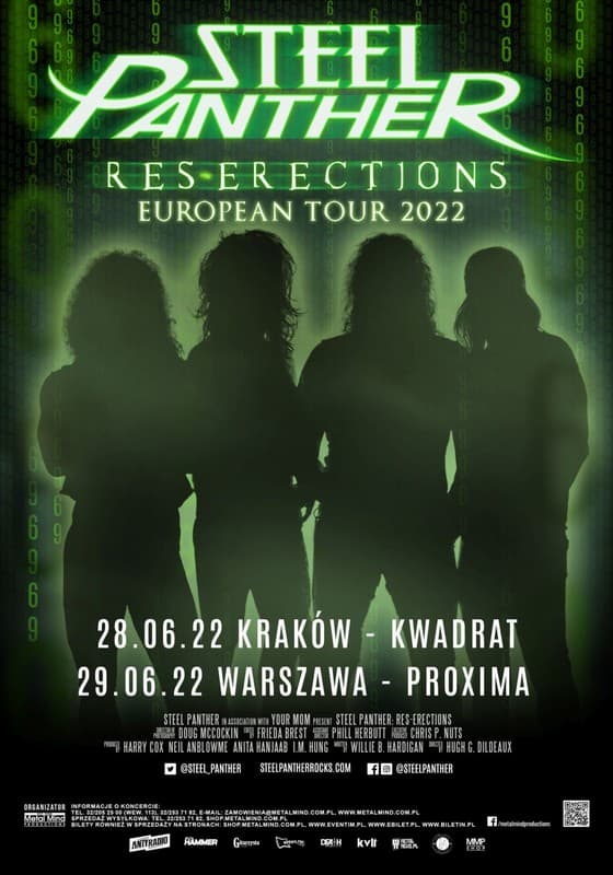Steel Panther w Warszawie i Krakowie już w czerwcu 2 Plakat promujący koncerty Steel Panther w Polsce