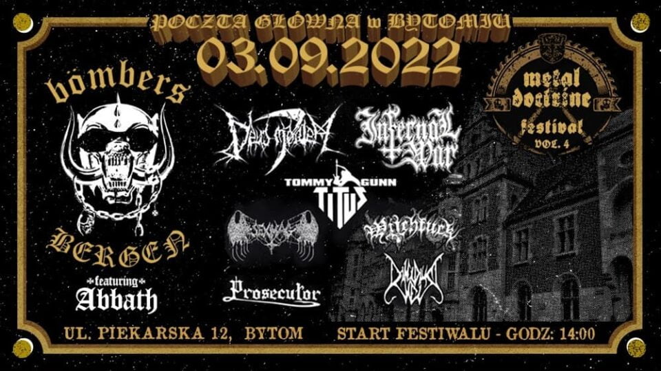 Metal Doctrine Festival już 3 września w Bytomiu. Kto zagra? 1 Metal Doctrine w Bytomiu