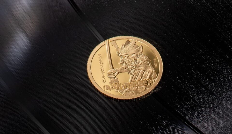 Kolekcjonerskie monety i banknoty Iron Maiden ze złota! 1 Złota moneta Iron Maiden
