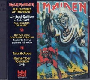 Tył okładki Iron Maiden The Number of the Beast z 1995