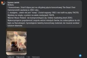 Screen z profilu Warner Music Poland