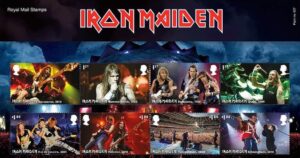 Iron Maiden uhonorowany przez angielską pocztę własnymi znaczkami 2 Znaczki z zespołem Iron Maiden