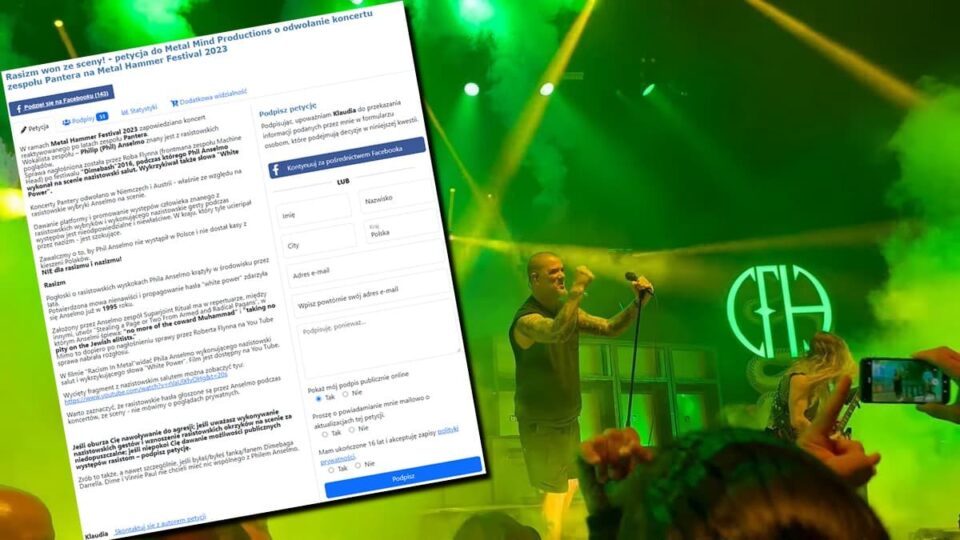 Petycja o odwołanie koncertu Pantery w Polsce