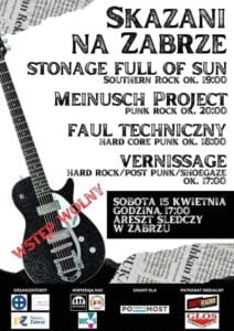 Plakat promujący koncert Skazani na Zabrze