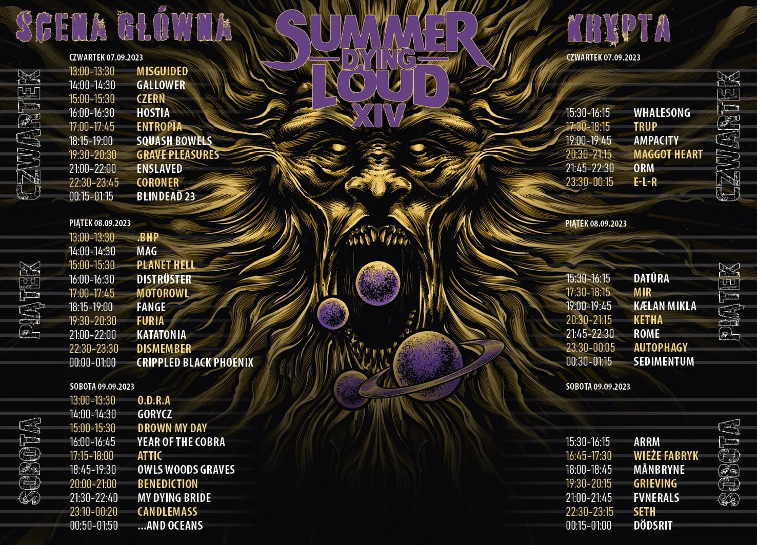 Festiwal Summer Dying Loud 2023 rozpoczęty! Rozpiska imprezy 2 Program Summer Dying Loud 2023