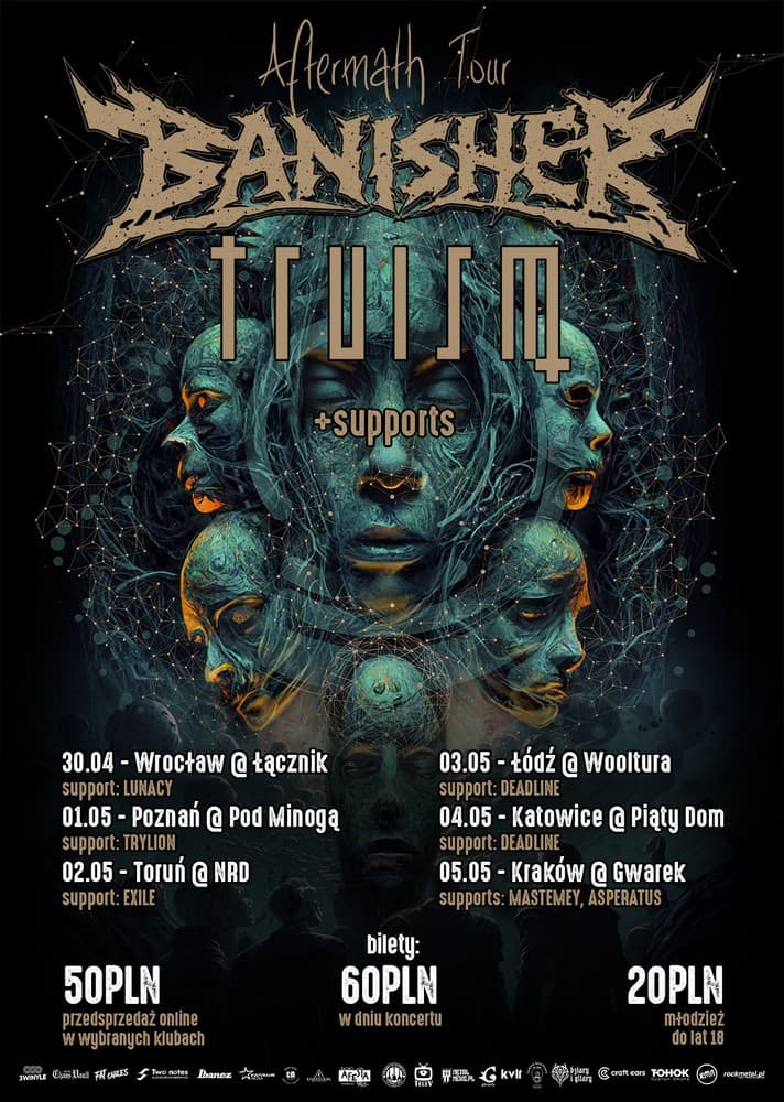 Banisher i Truism w trasie Aftermath Tour. Poznaliśmy supporty 2 Plakat promujący trasę zespołu Banisher