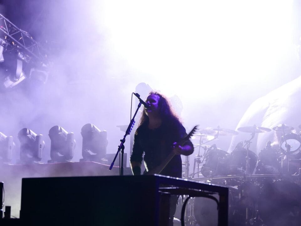 Mille Petrozza i zespół Kreator podczas Mystic Festival w Gdańsku