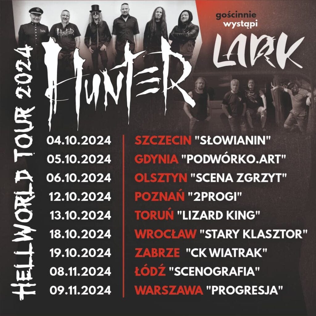 Lark ponownie w trasie z Hunterem. Zespół zapowiada również koncerty z Anvil 2 Lark i Hunter kontynuują Hellwood Tour 2024