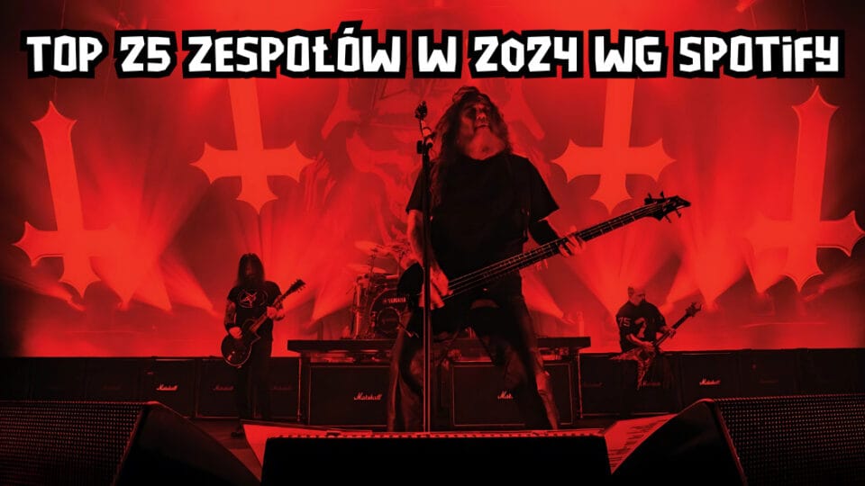 Top 25 zespołów w 2024 wg spotify