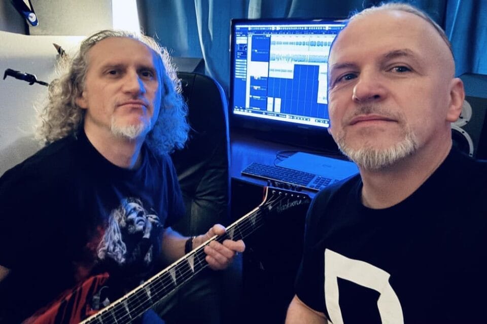 Marek Pająk i Piotr Wiwczarek z zespołu Vader