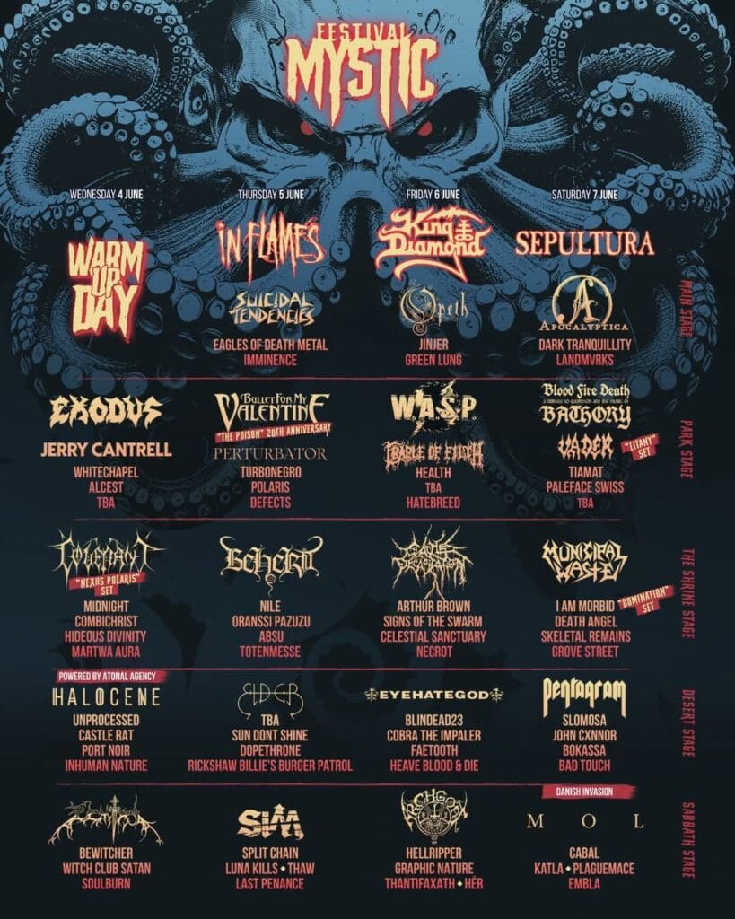 Program Mystic Festival 2025. Podział na dni i sceny 2 Pełny skład Mystic Festival 2025