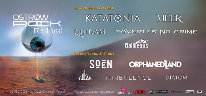 Ostrów Rock Festival 2025: zagrają Katatonia, Soen i wielu innych 2 Line-up na Ostrów Rock Festival 2025