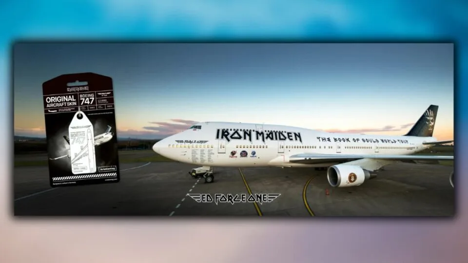 「Ed Force One」 Aviationtag IRON MAIDEN Aviationtag x Iron Maiden: Ed Force One White – Boeing 747