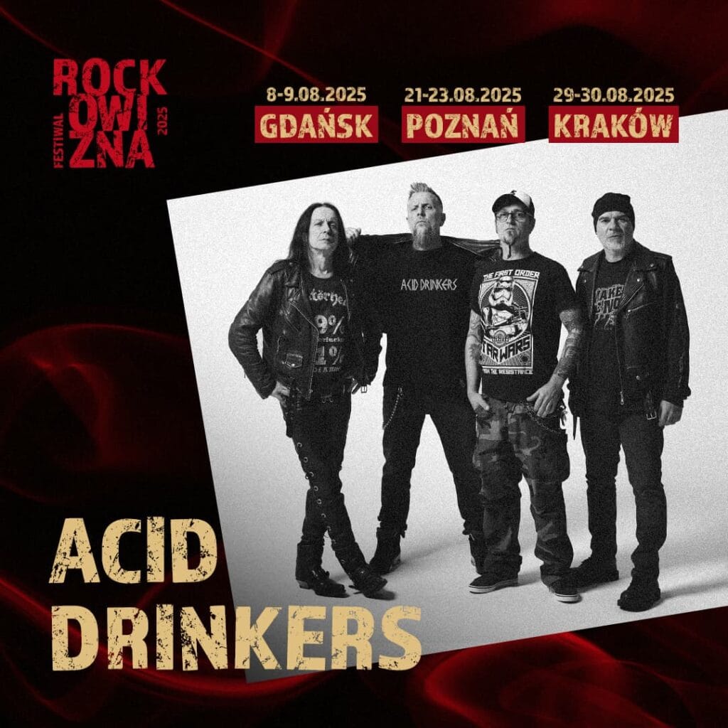 Titus z Acid Drinkers: "Jesteśmy w świetnej formie" (WYWIAD) 3 Acid Drinkers zagra na Rockowizna 2025
