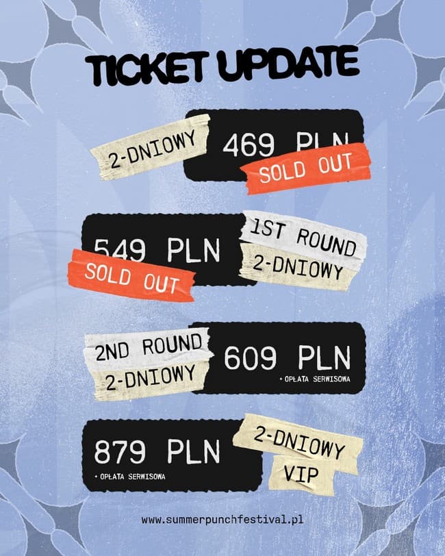 Summer Punch Festival 2026 – poznaliśmy ceny biletów 2 Aktualne ceny karnetów na Summer Punch Festival 2026