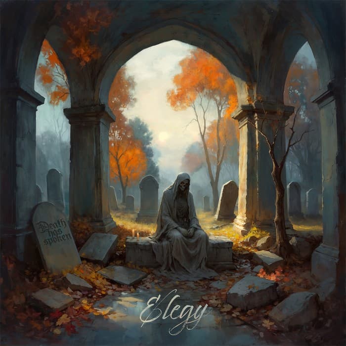 Death Has Spoken - nowa płyta death doomowego kwartetu "Elegy" (2025) 2 Death Has Spoken okładka albumu Elegy