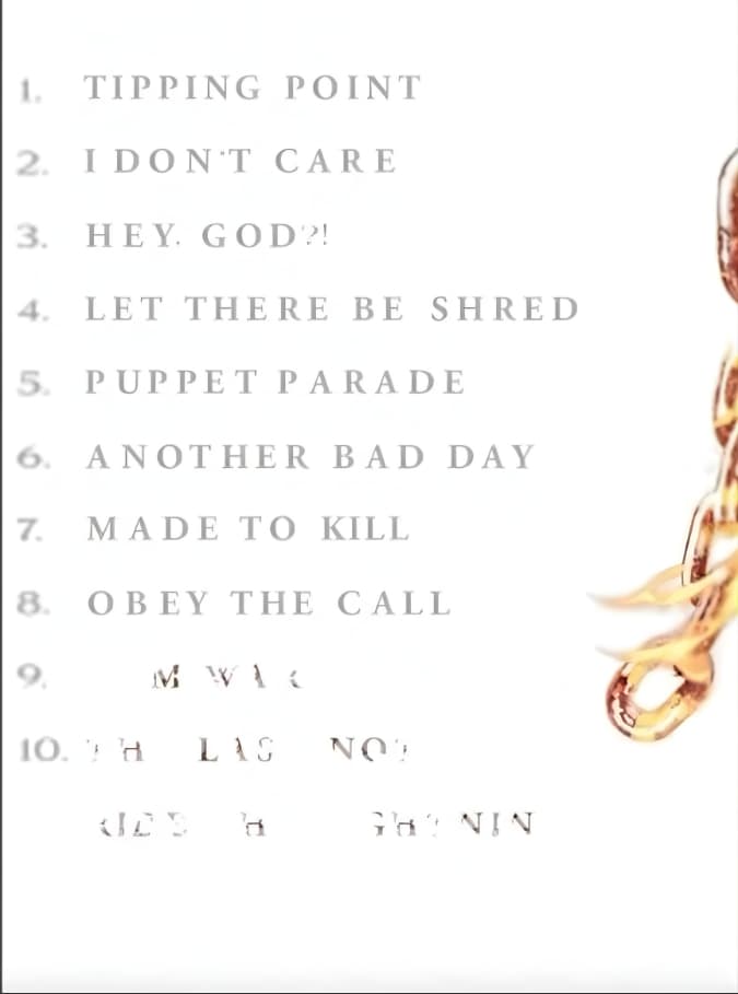 Megadeth nagrał cover Metalliki - piekło zamarzło! 2 Lista utworów na nowej płycie Megadeth