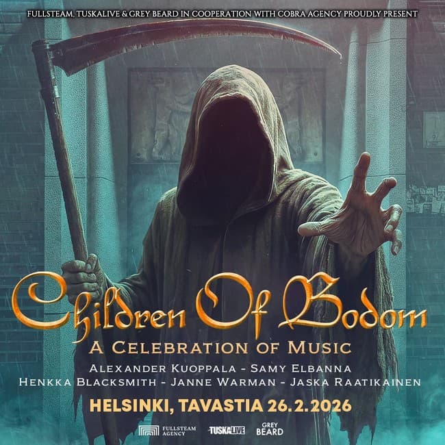 Powrót Children of Bodom: koncert ku czci Alexiego Laiho 2 Plakat promujący koncert Children Of Bodom w 2026