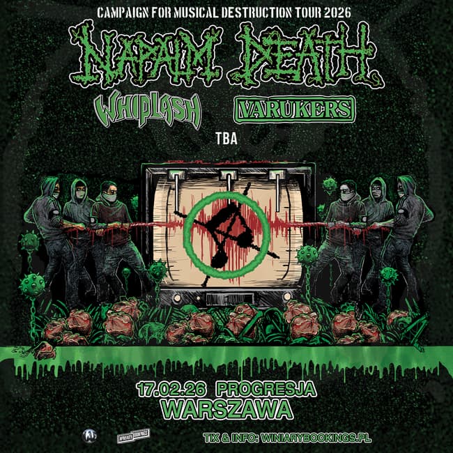 Napalm Death powróci do Polski w 2026 roku 2 Napalm Death w Polsce w 2026