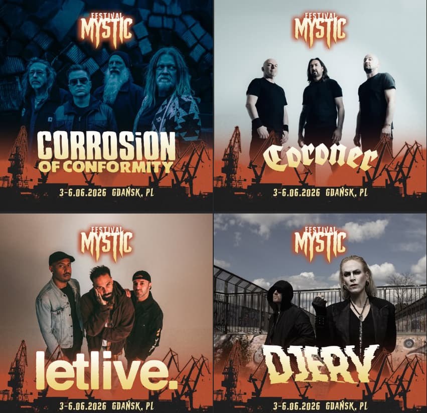 Mystic Festival 2026: Corrosion of Conformity i Coroner w składzie 2 Nowe zespoły na Mystic Festival 2026