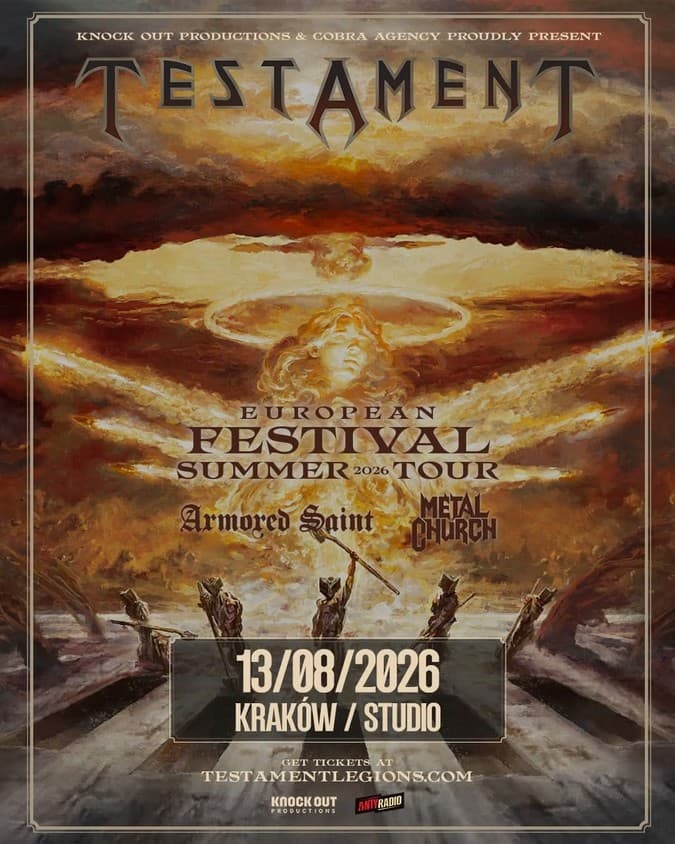 Zespół Testament powróci do Polski. Koncert w Krakowie 13.08 2 Zespół Testament na koncercie w Krakowie w 2026