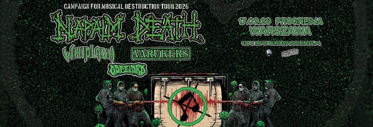 Napalm Death koncert w Polsce 2026