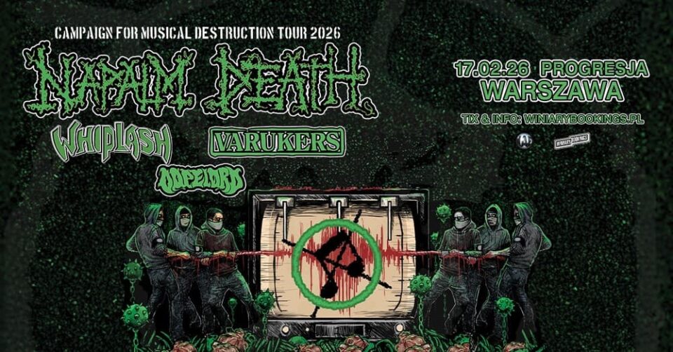 Relacja z koncertu Napalm Death w Warszawie 2026