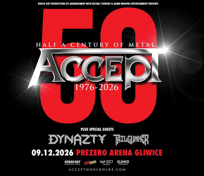 Accept w Polsce z okazji 50-lecia - szczegóły koncertu w Gliwicach 2 Zespół Accept na koncercie w Polsce w 2026